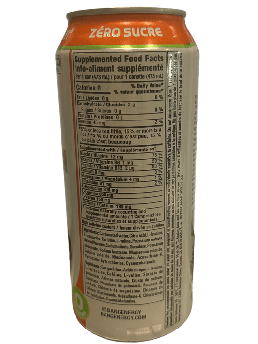 BANG Energy Peach Mango Drink 473ML - Canada Edition