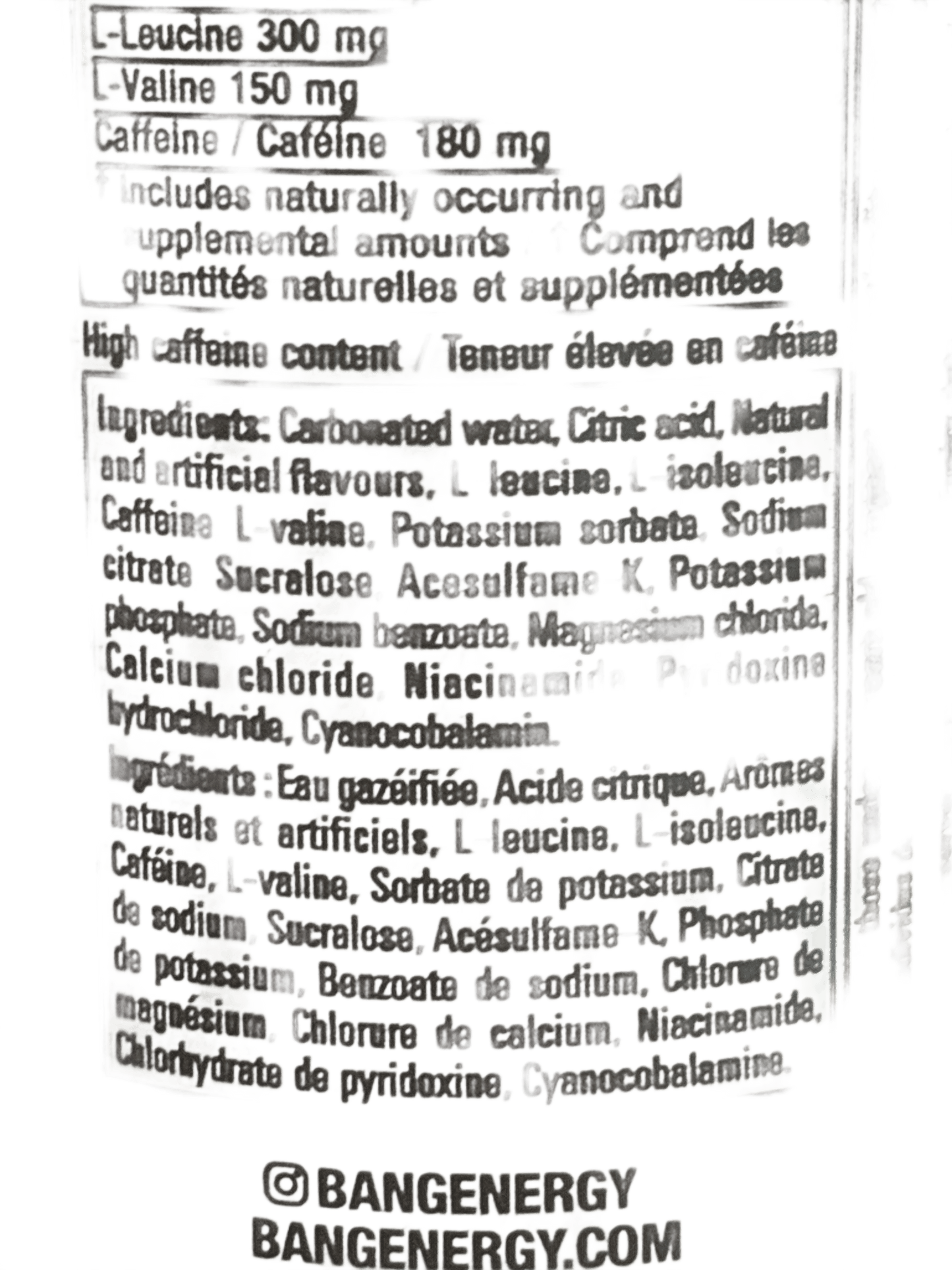 BANG Energy Zero Sugar Black Cherry Drink 473ML - Canada Edition