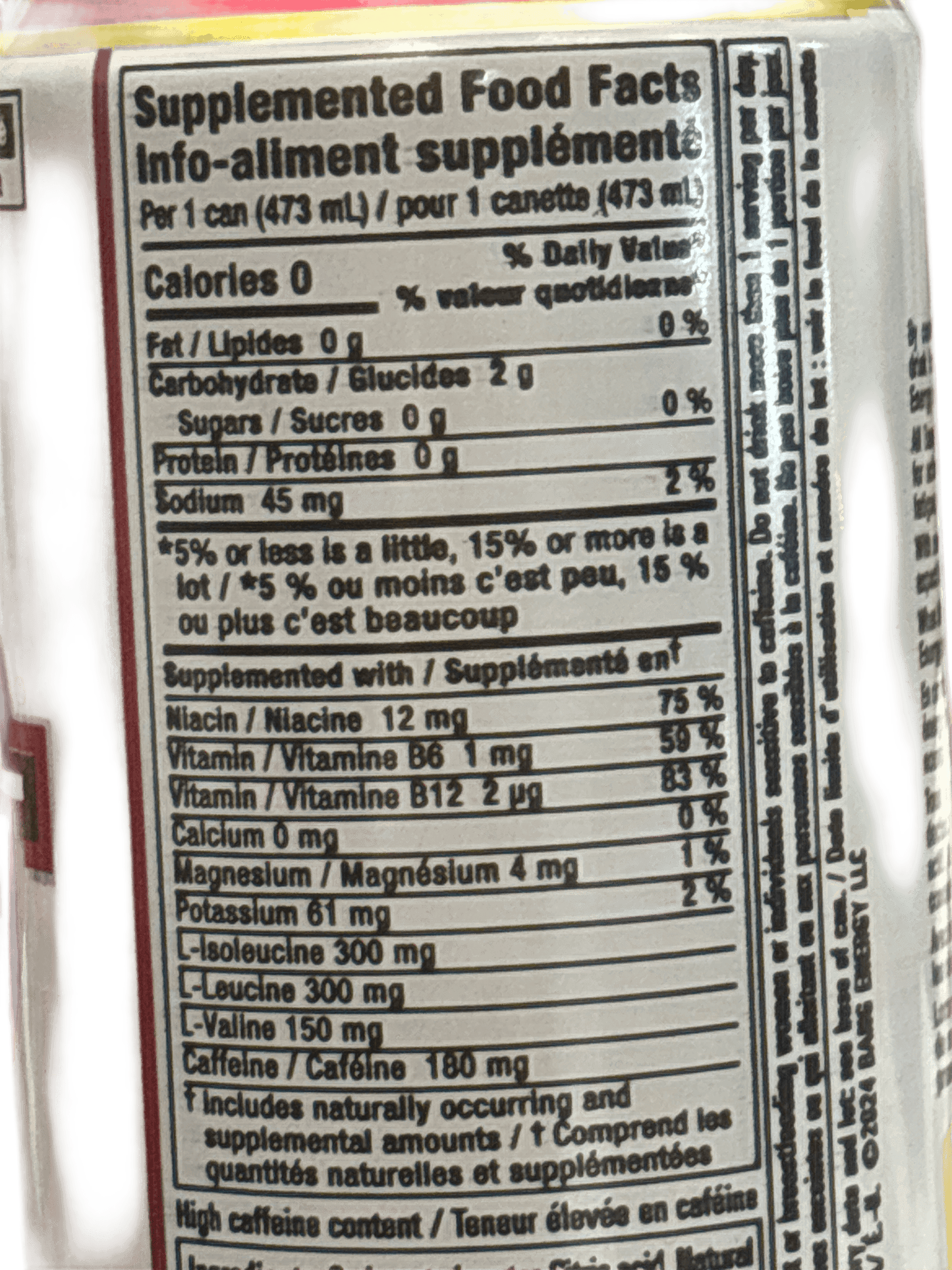 BANG Energy Zero Sugar Black Cherry Drink 473ML - Canada Edition