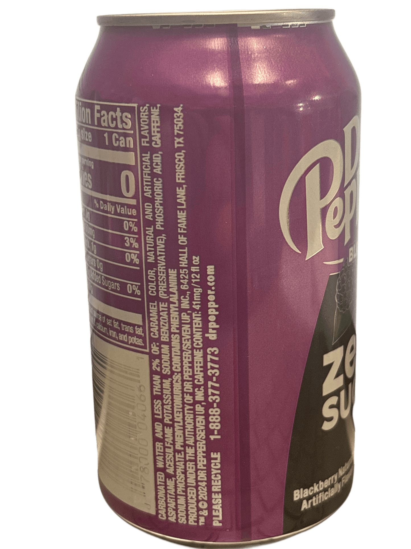 Dr. Pepper Blackberry Zero Sugar Can 355ML - U.S Edition