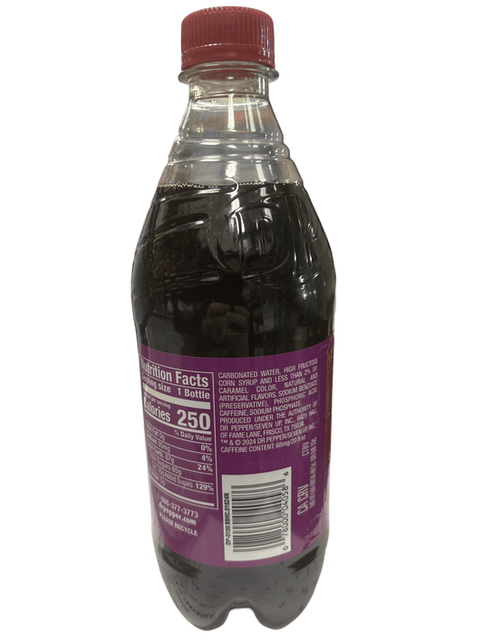 Dr. Pepper Blackberry Bottle 591ML - U.S Edition
