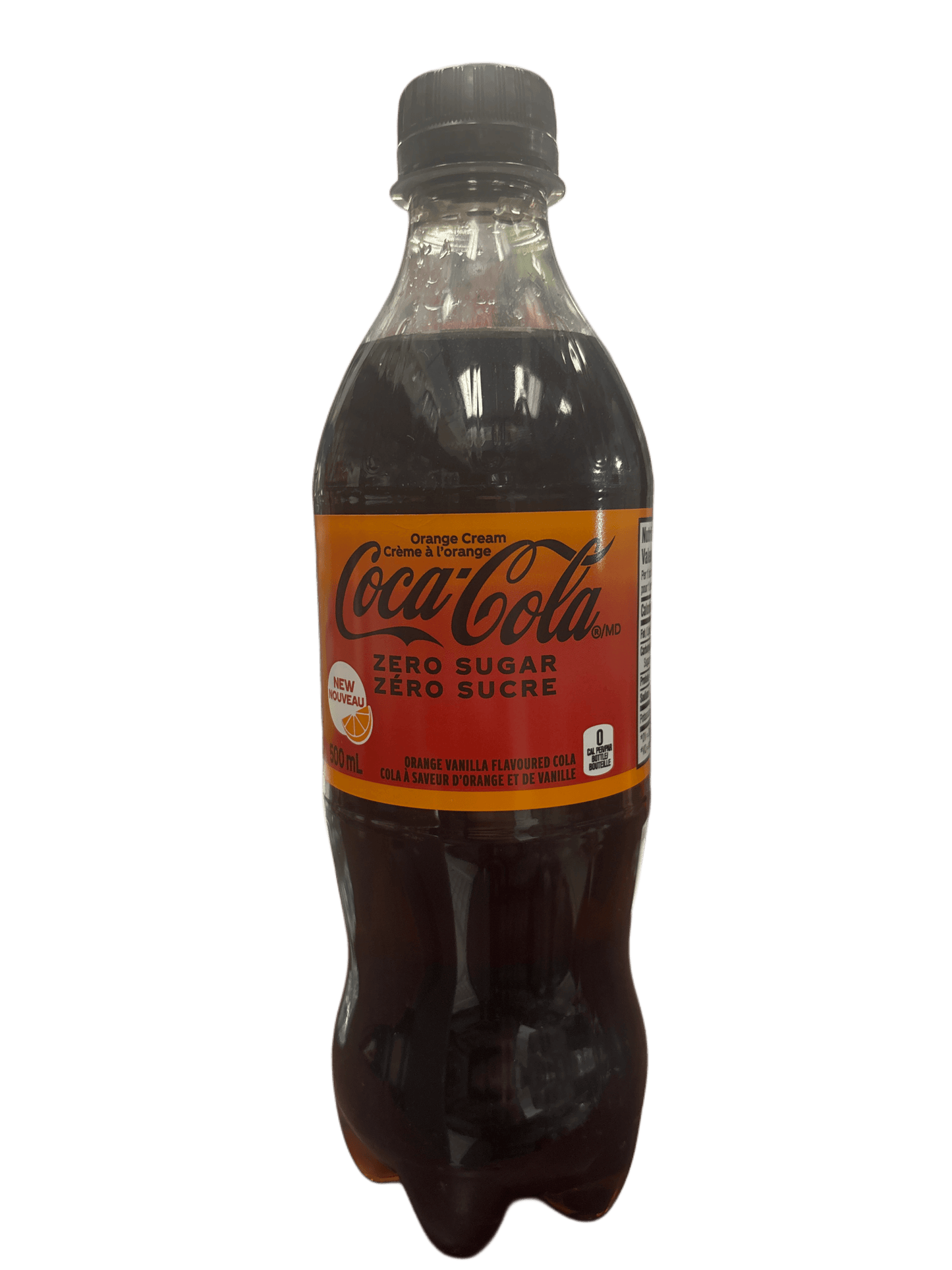 Coca Cola Zero Orange Cream Soda Bottle 500 ML - Canadian Edition