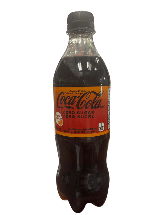 Coca Cola Zero Orange Cream Soda Bottle 500 ML - Canadian Edition