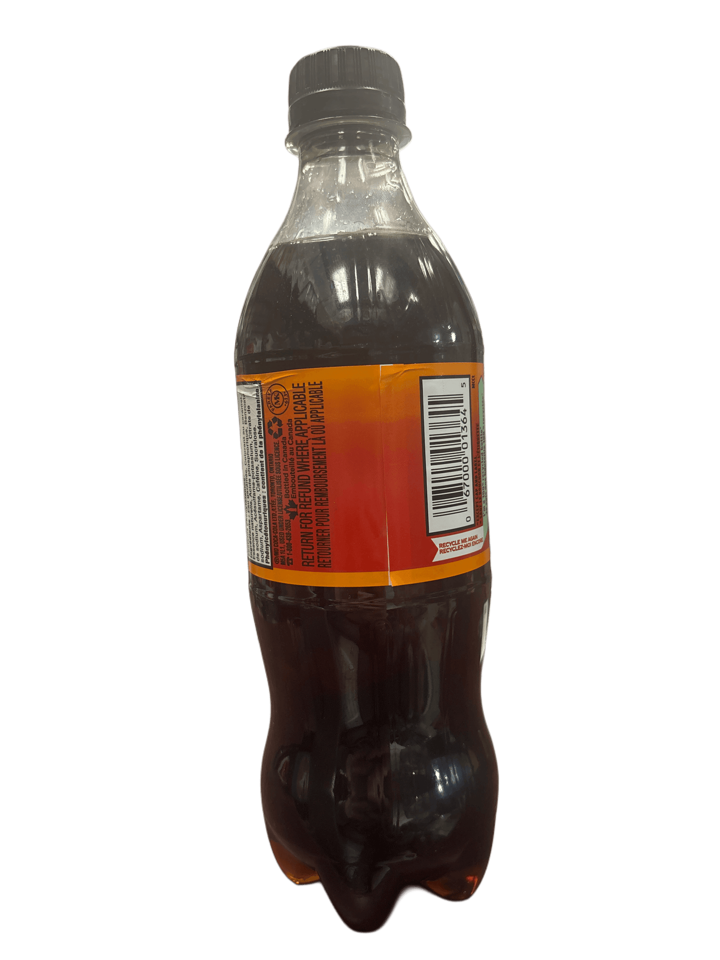 Coca Cola Zero Orange Cream Soda Bottle 500 ML - Canadian Edition