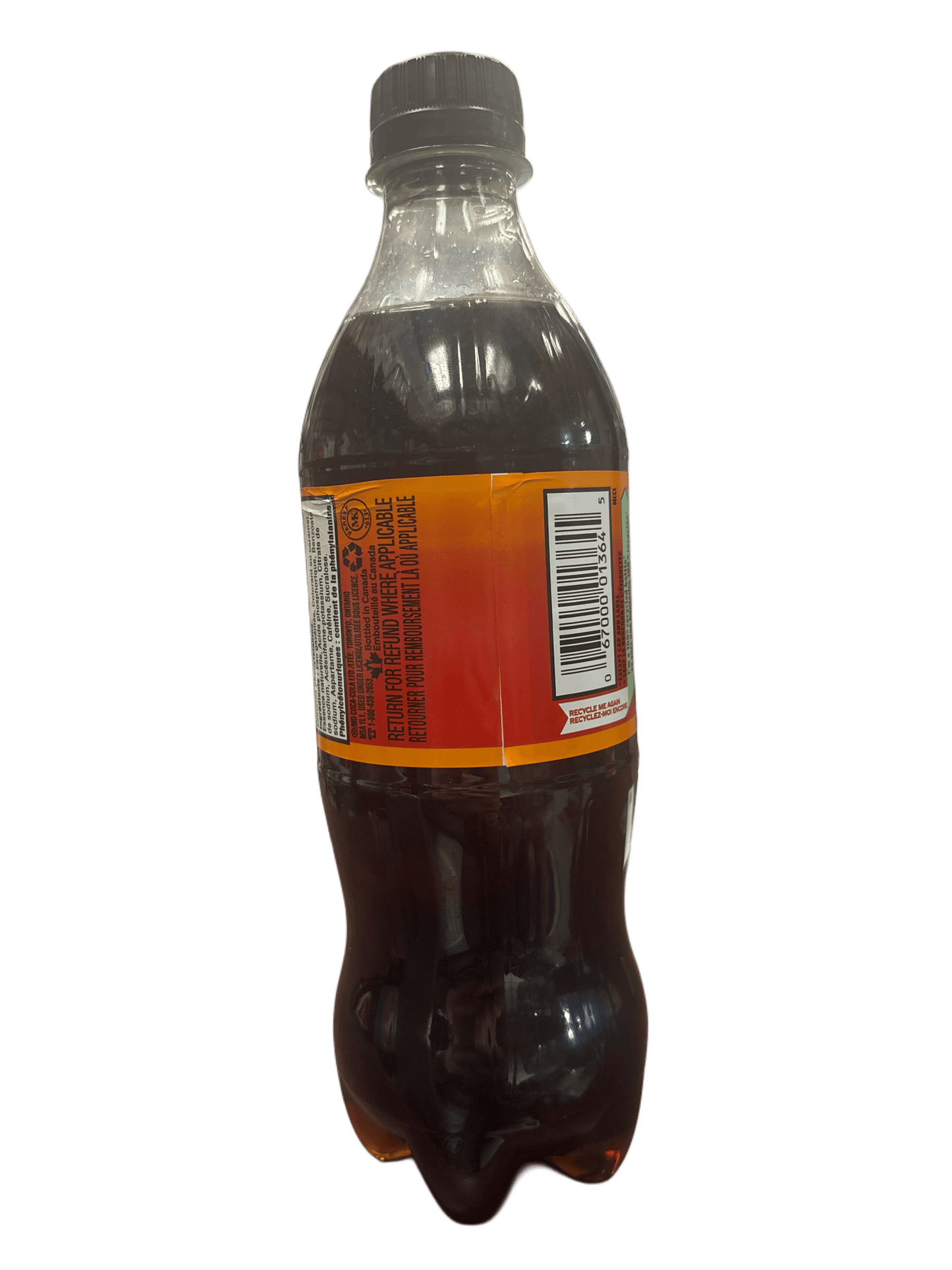 Coca Cola Zero Orange Cream Soda Bottle 500 ML - Canadian Edition