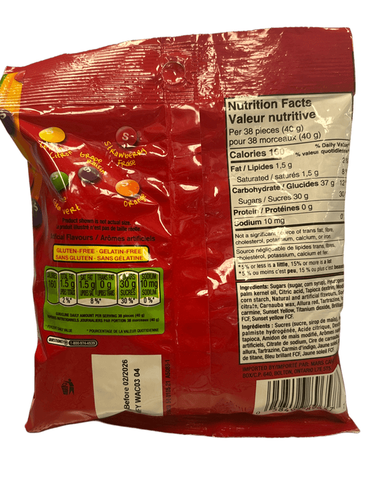 Skittles Original Candy Bag - 191G - Canadian Edition