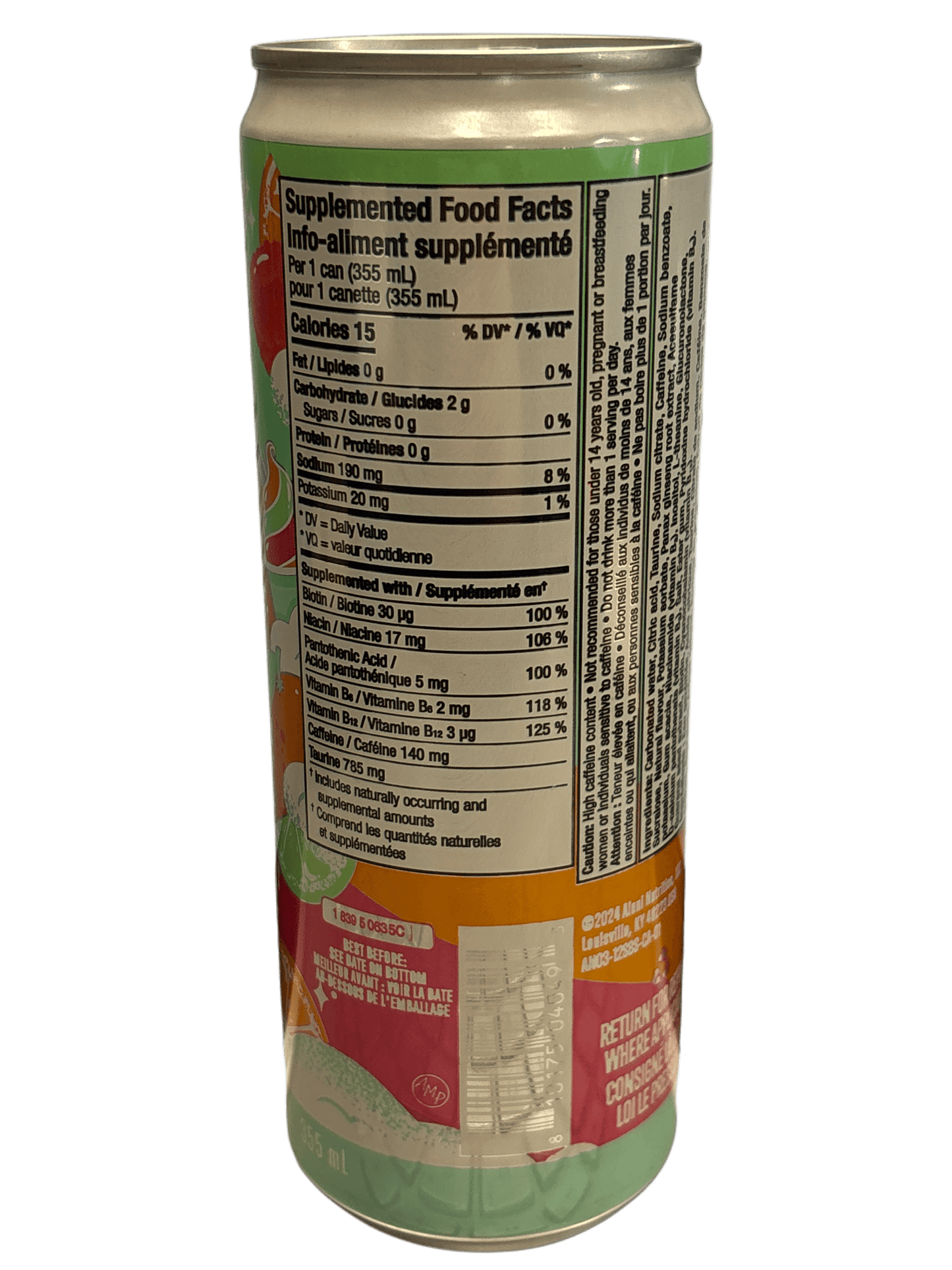 Alani Nu Sherbet Swirl Sorbet Energy Drink 500ML - Canadian Edition