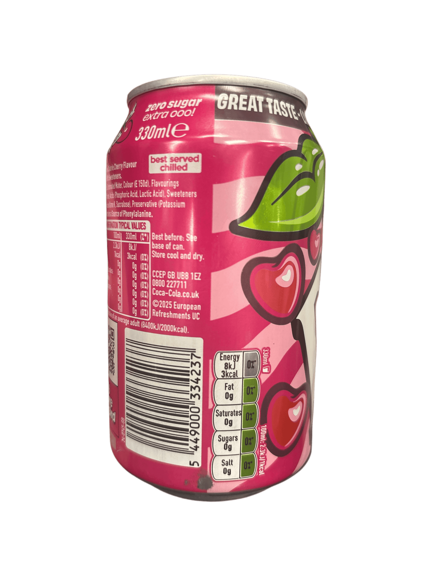 Dr. Pepper Cherry Crush Zero Sugar Can 350ML - Limited U.K Edition