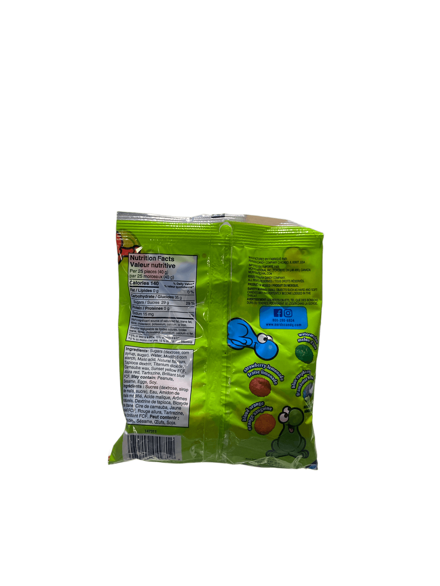 Nerds Sour Big Chewy Sweet and Sour Candy 170G - Canadian Edition