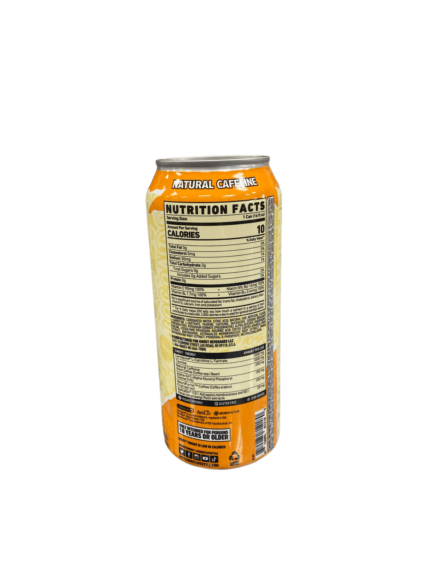 Ghost Orange Cream Energy Drink 473ML - Canadian Edition