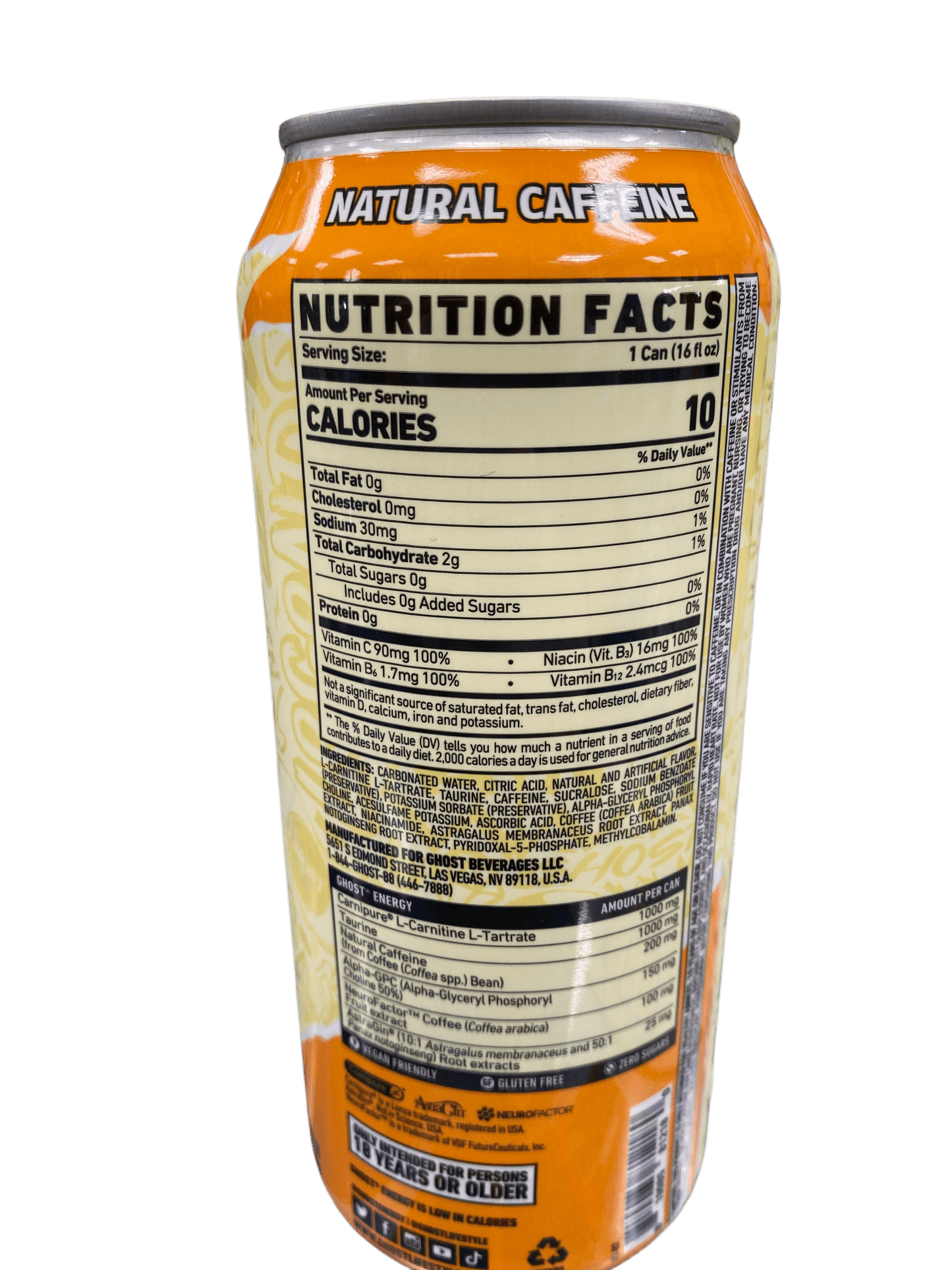 Ghost Orange Cream Energy Drink 473ML - Canadian Edition