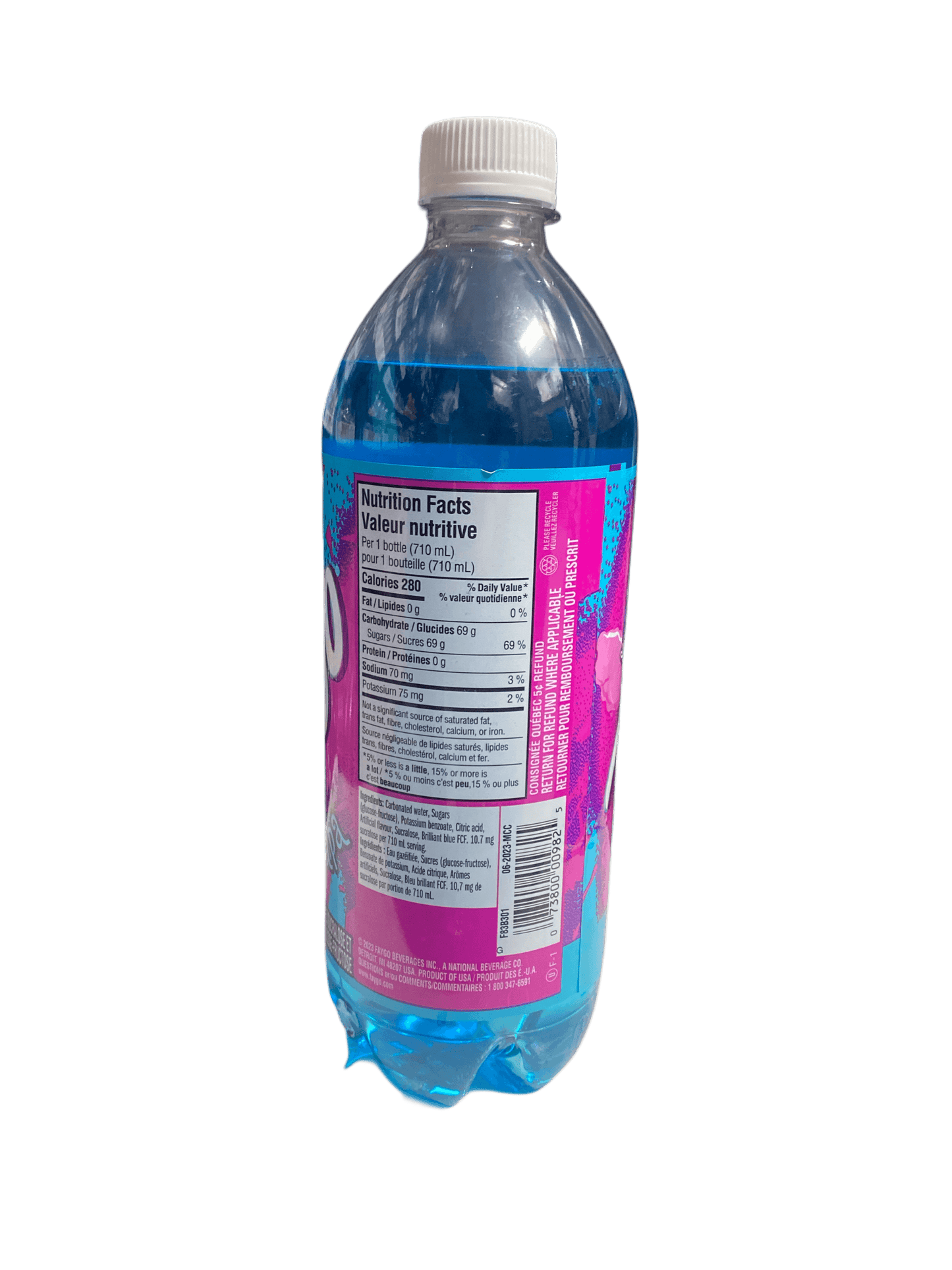 Faygo Cotton Candy Soda Drink 710mL