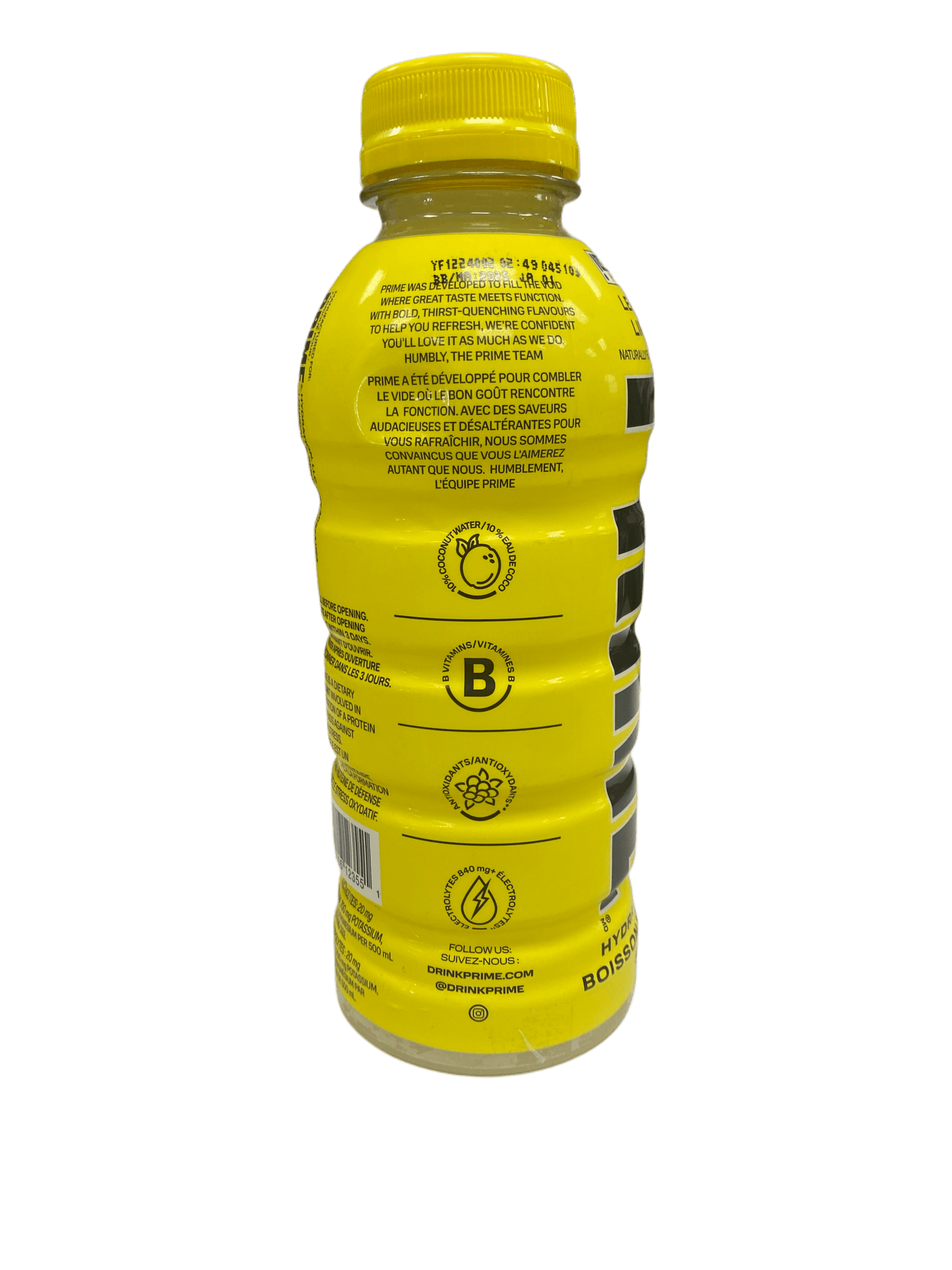 Prime Hydration Lemonade 500ML - Canadian Edition