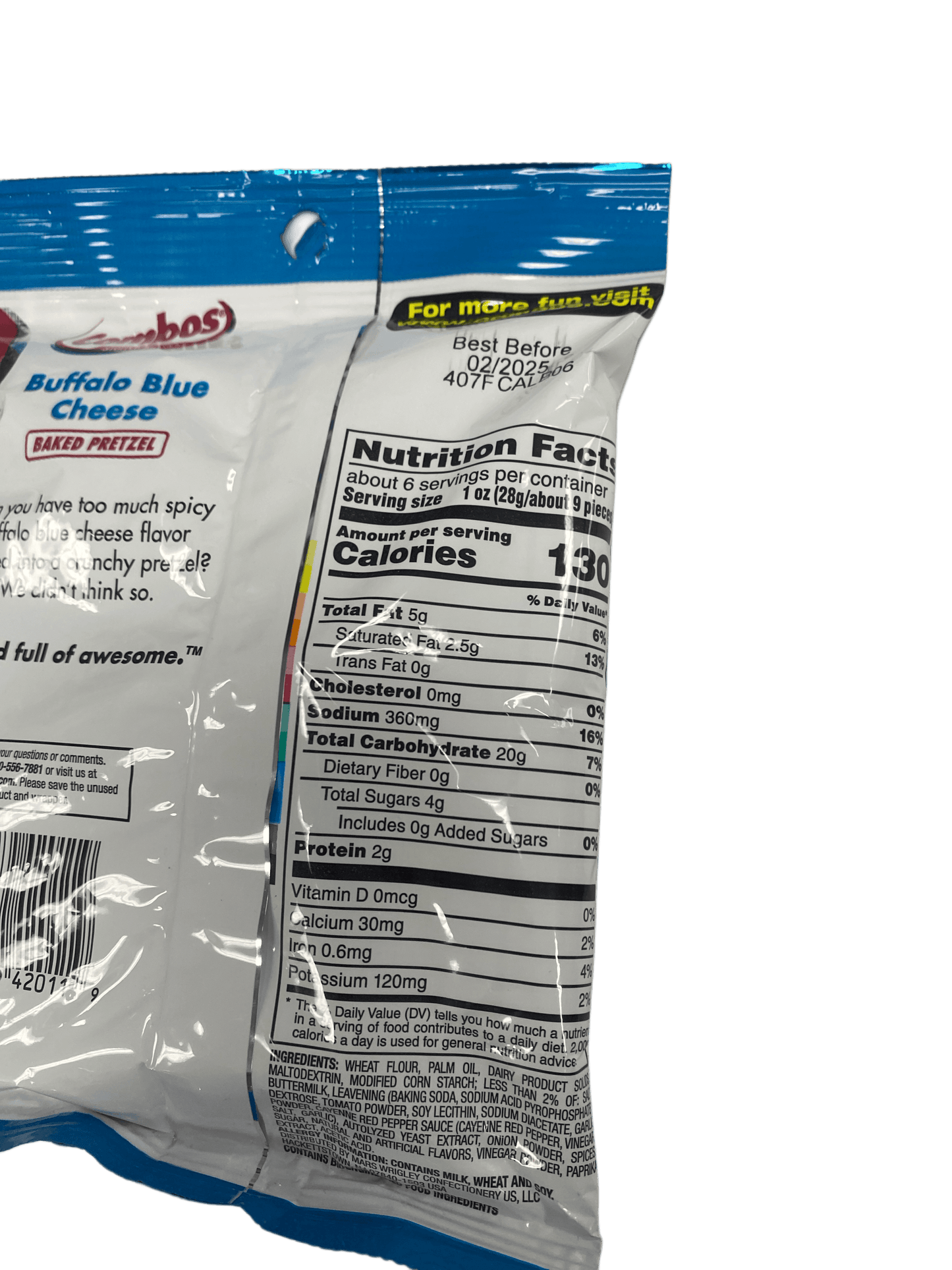 Combos Buffalo Blue Cheese Pretzel BB