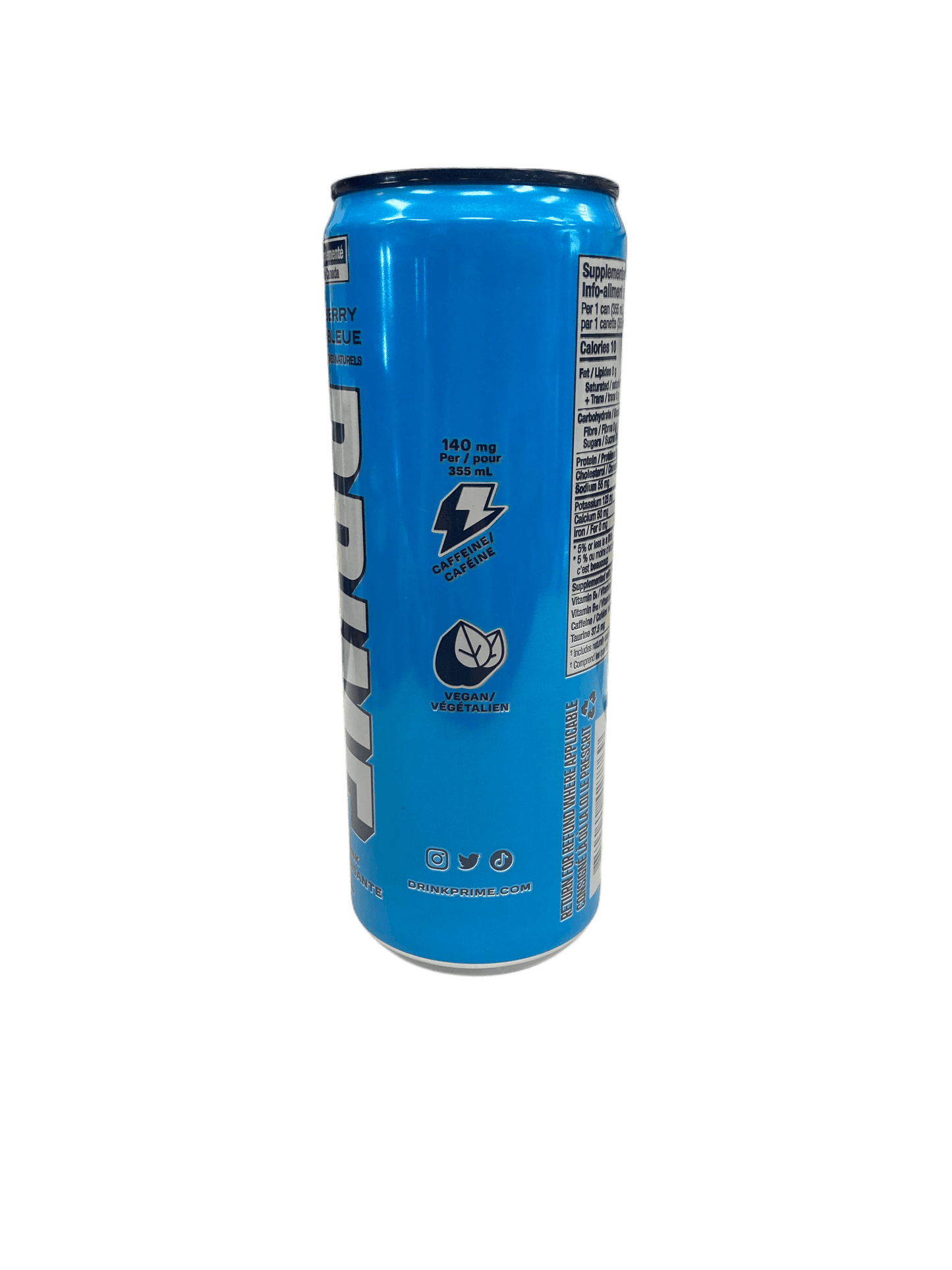 Prime Energy Drink Blue Raspberry 355ML - Canadian Edition