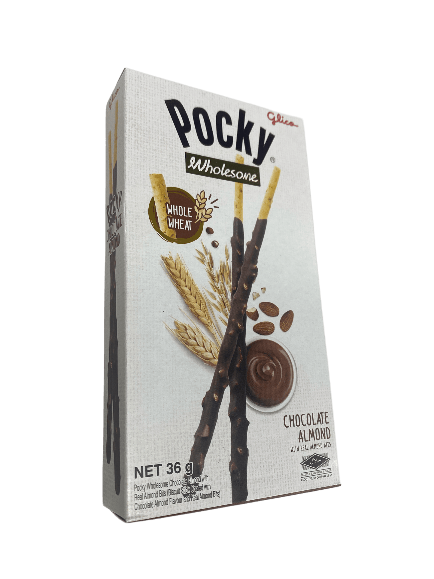 Pocky Wholesome Whole Wheat Chocolate Almond 36G