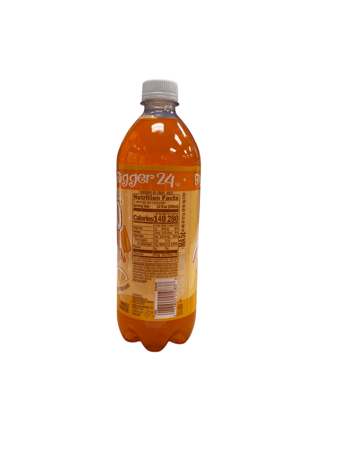 Faygo Orange Creme Soda Dreamin Bottle 710ML