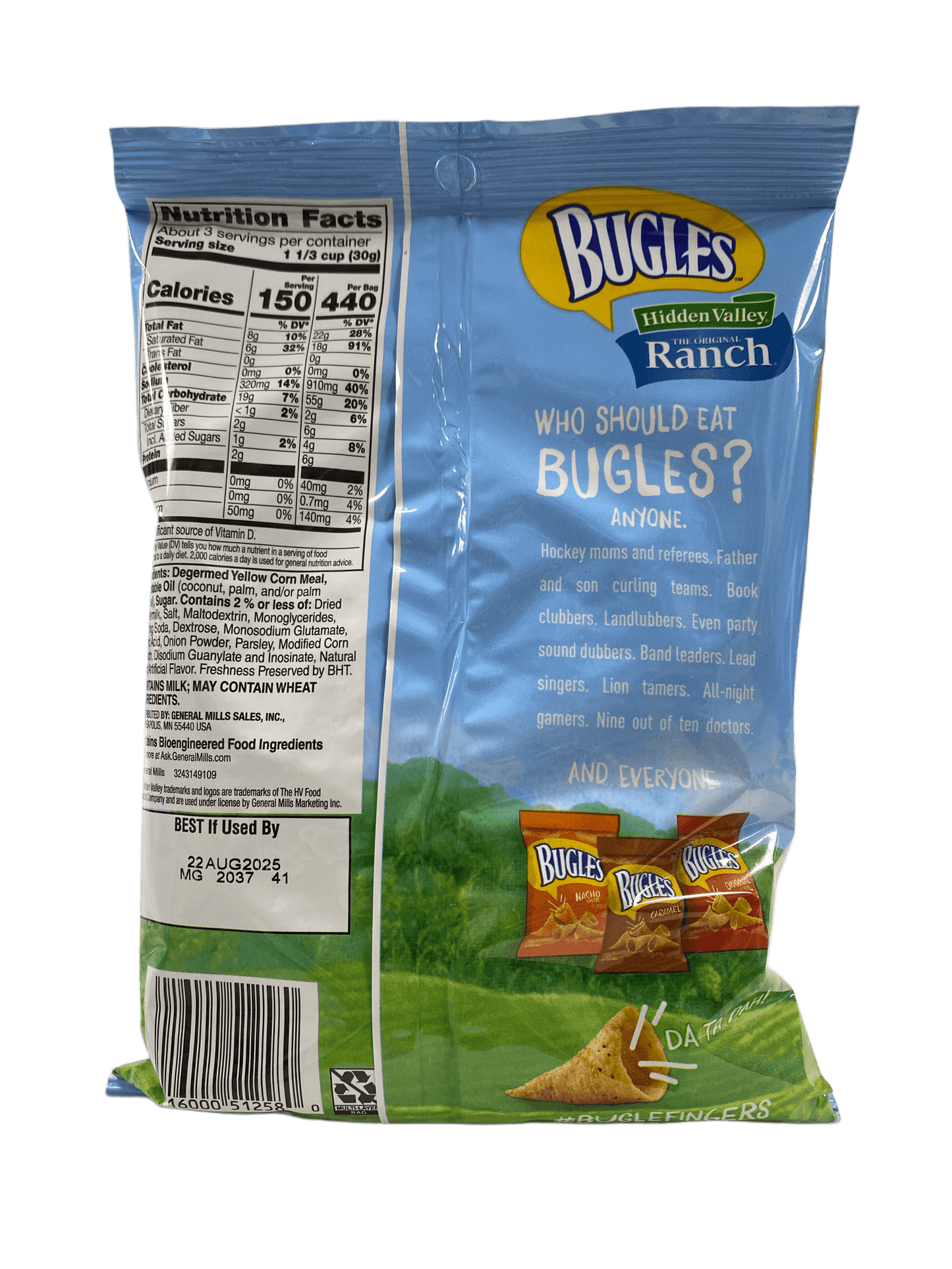 Bugles Hidden Valley Ranch - 3 OZ
