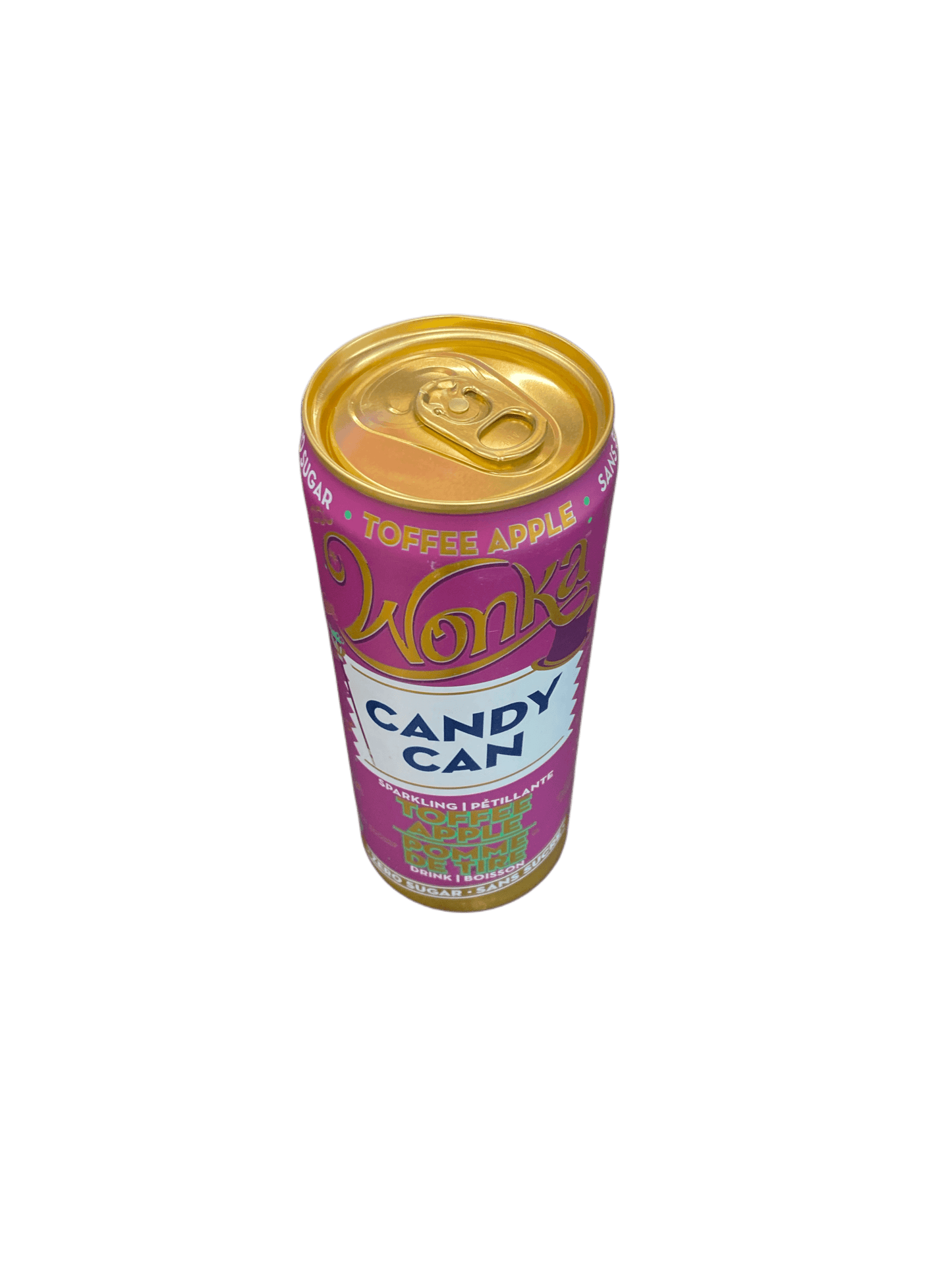 Candy Can Sparkling Wonka Toffee Apple Sugar Free Drink 330ML - Canada Edtion
