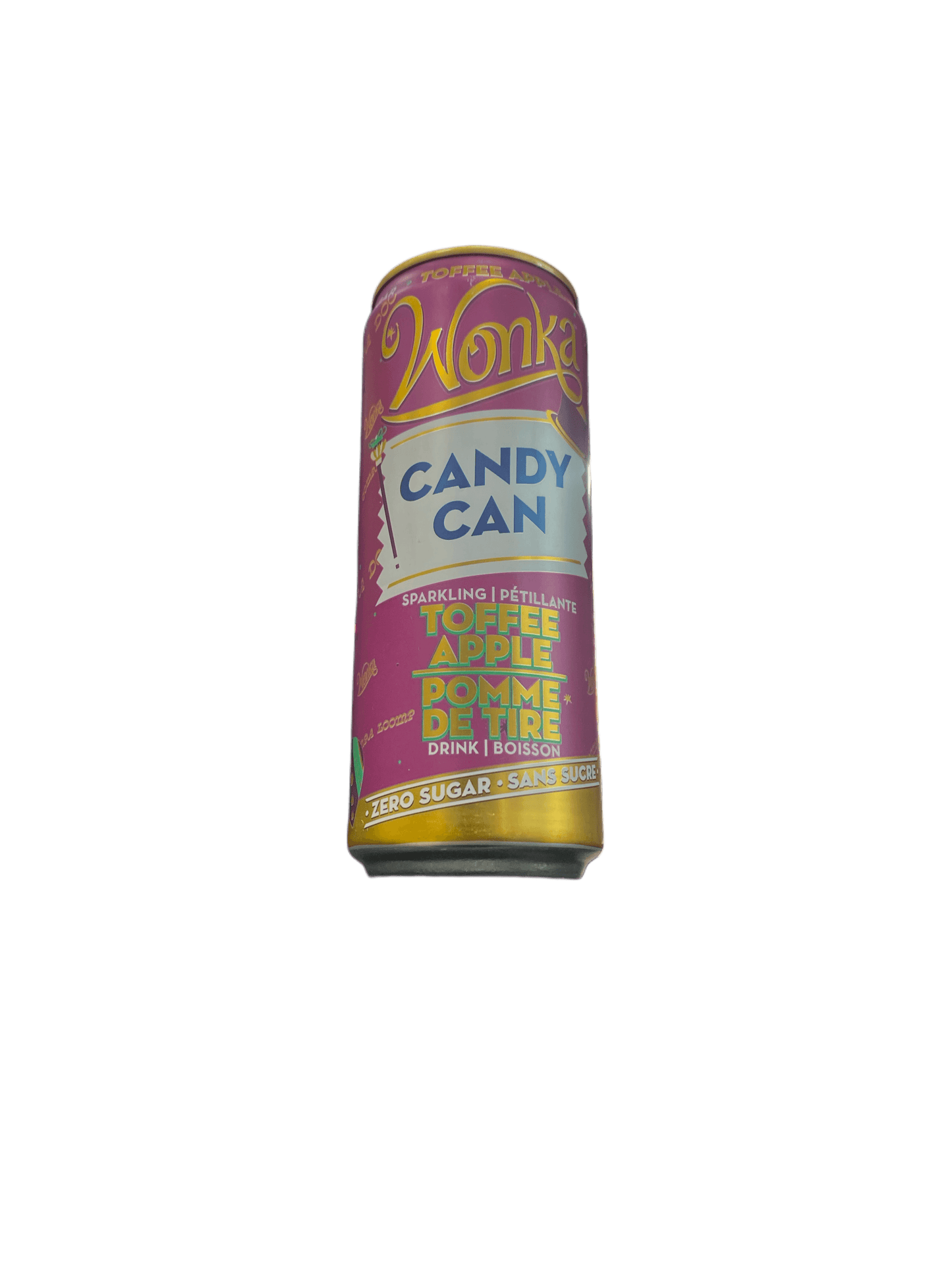 Candy Can Sparkling Wonka Toffee Apple Sugar Free Drink 330ML - Canada Edtion
