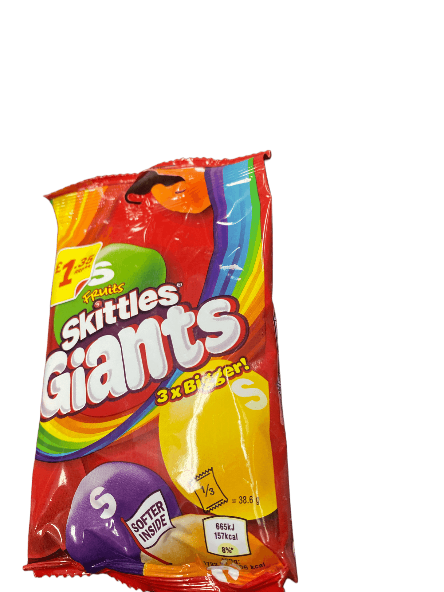 Skittles Fruits Giants Candy Bag 116G - U.K Edition