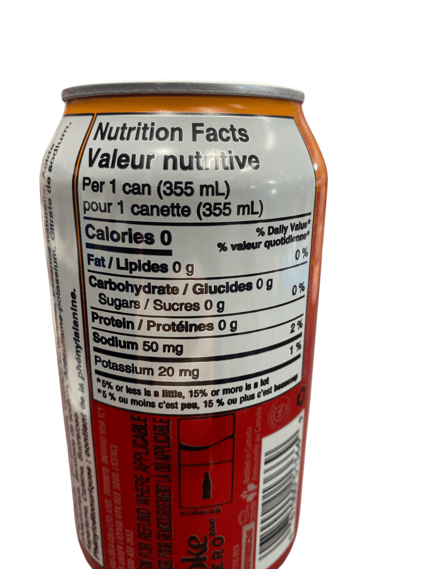 Coca Cola Zero Orange Cream Soda Can 355 ML - Canadian Edition