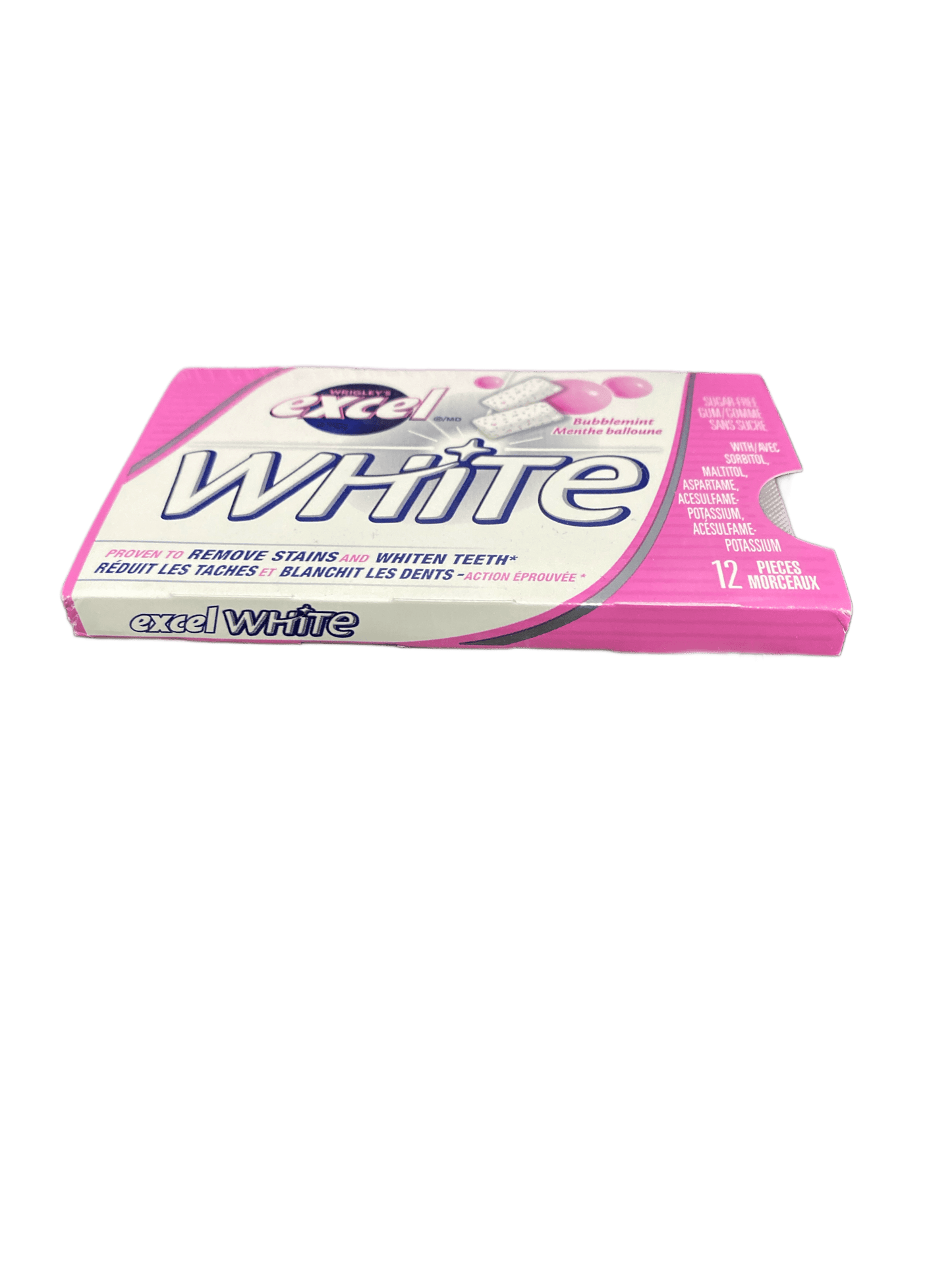 Excel White Bubblemint Gum 12 Pieces - Canadian Edition