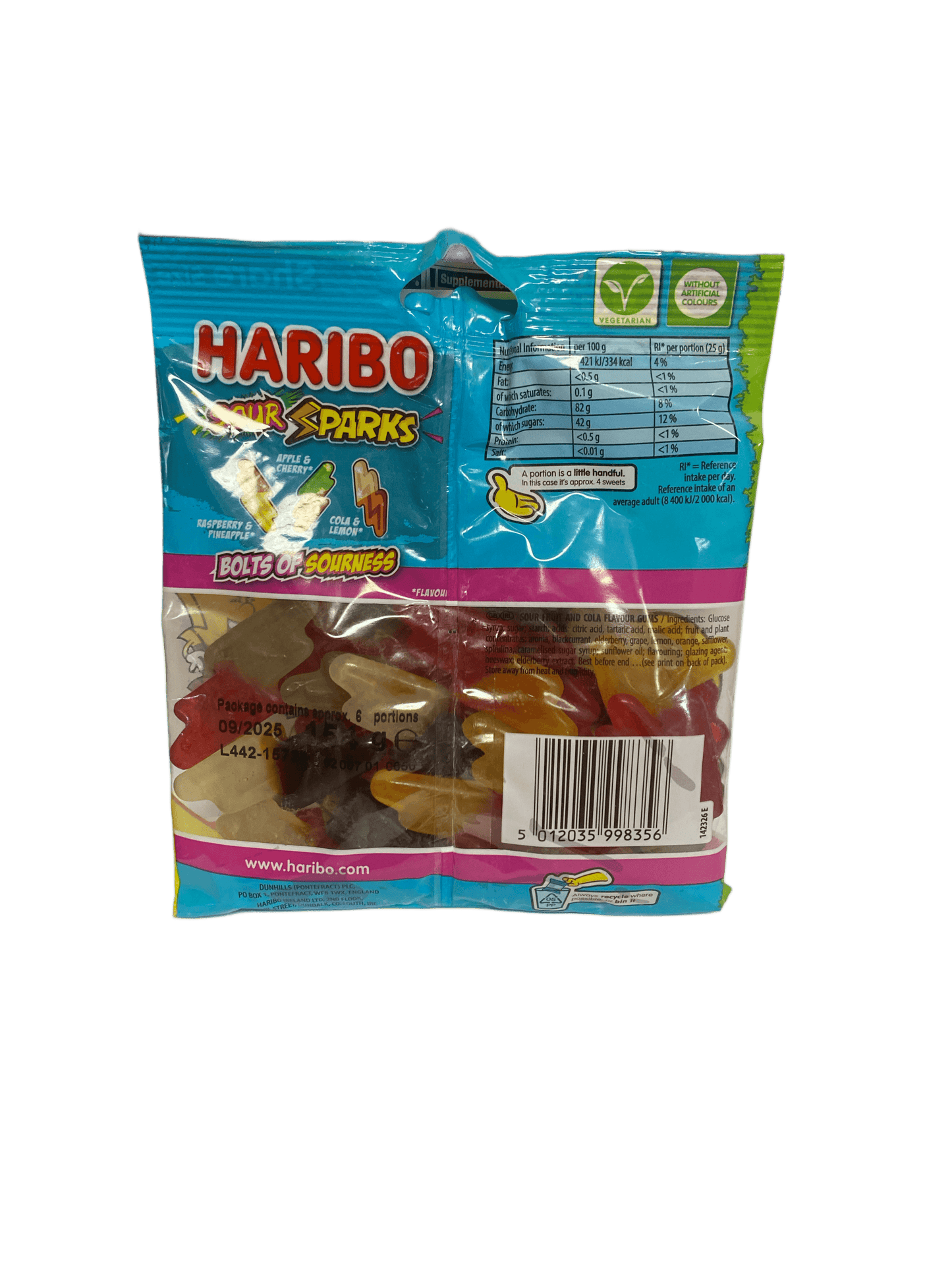Haribo Sour Sparks 140G - U.K Edition