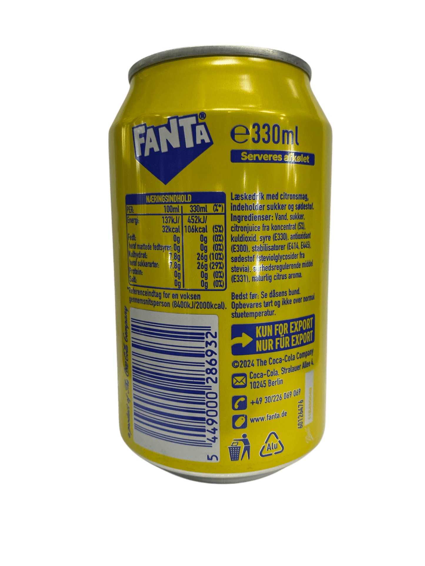 Fanta Lemon 330ML - U.K Edition