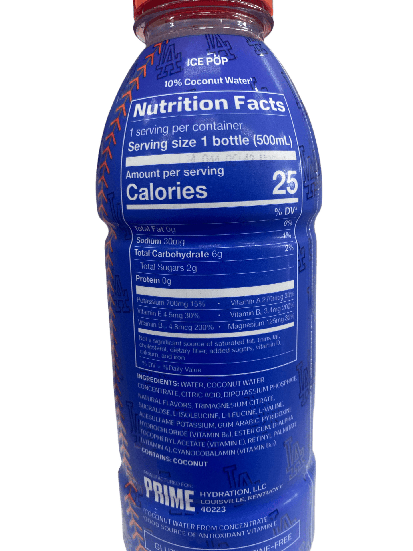 Prime Hydration Dodgers Blue Bottle 2024 Edition - U.S Edition