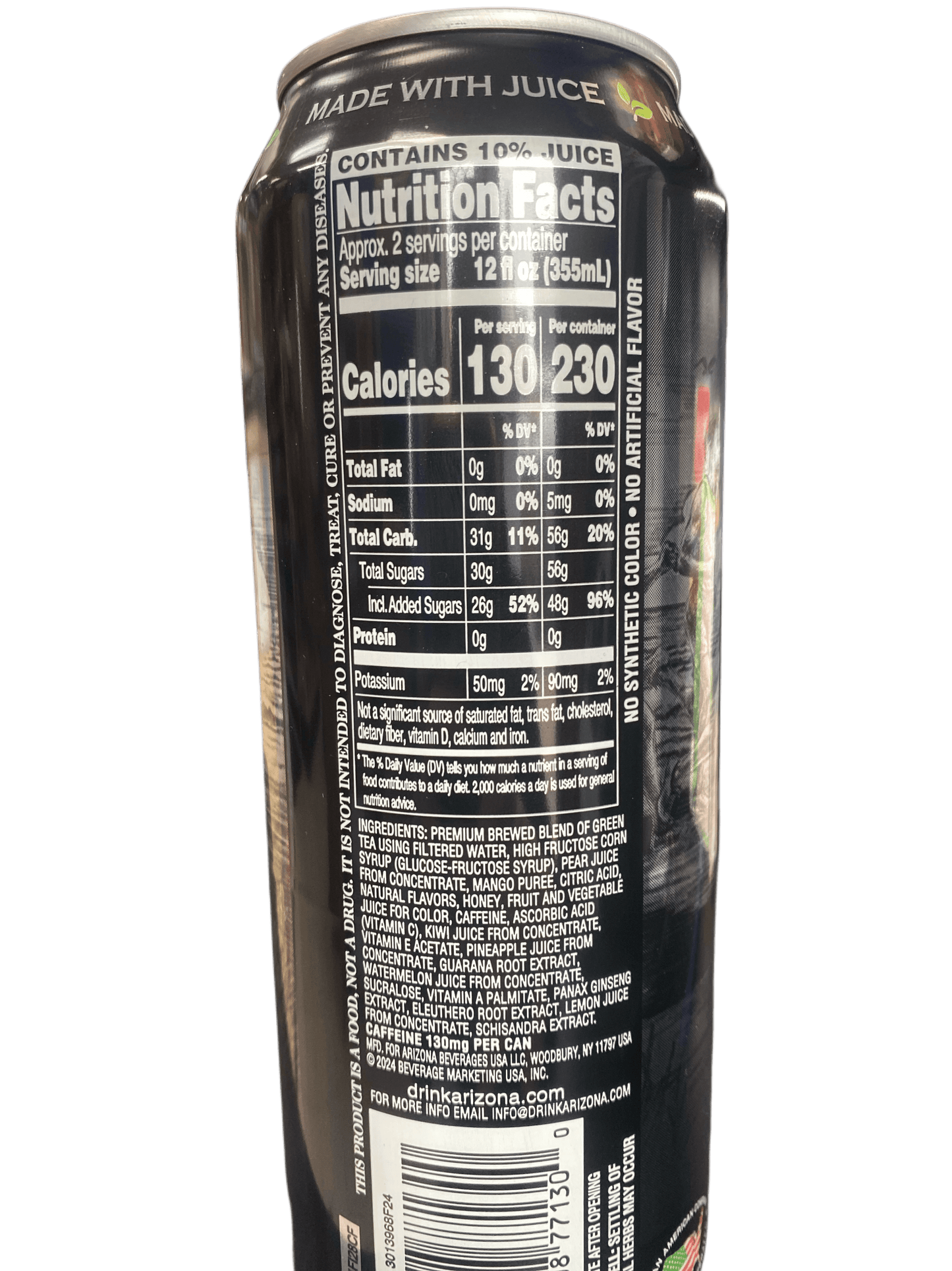 Arizona RX Energy Watermelon Drink 22OZ - U.S Edition