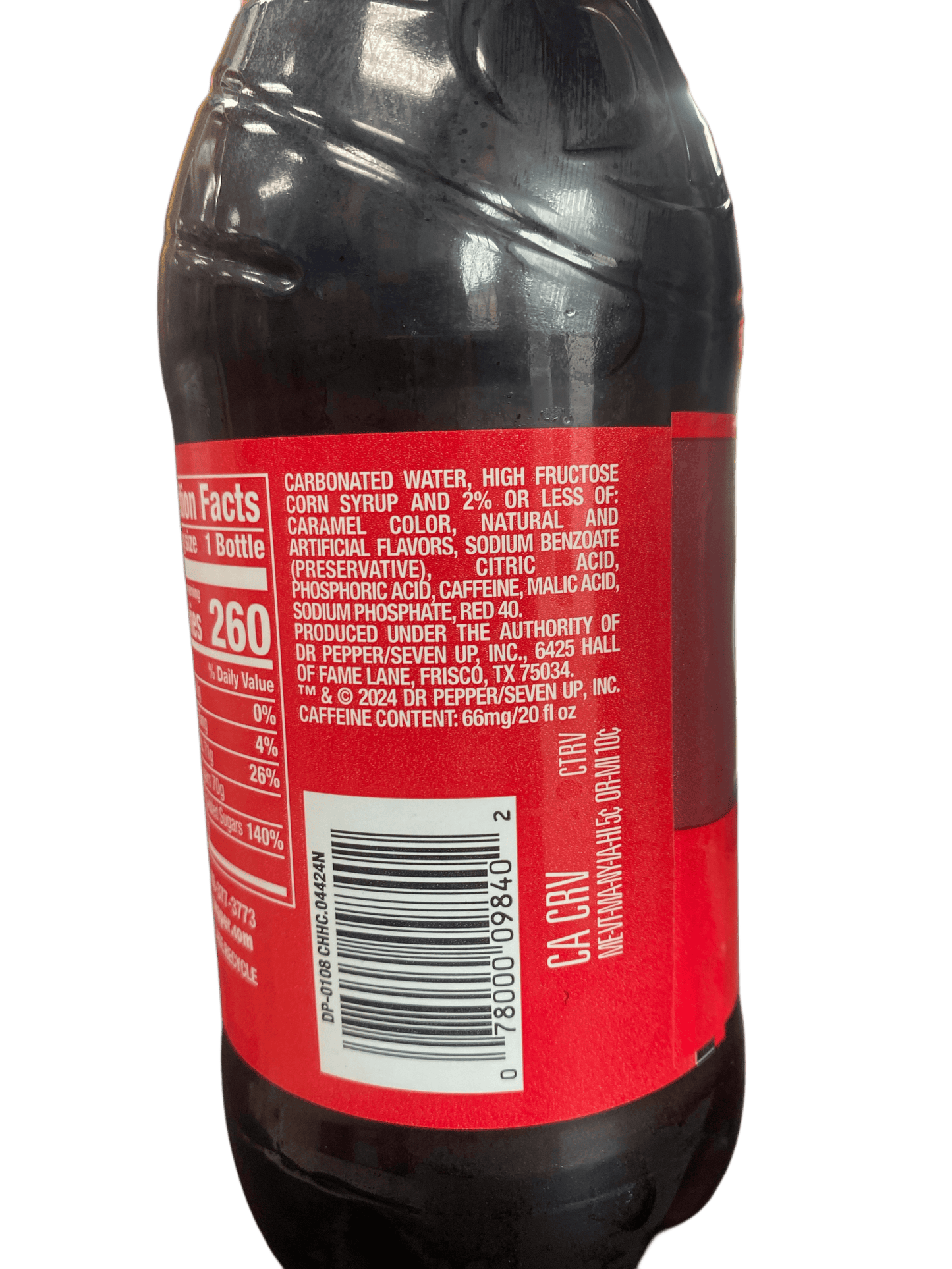 Dr. Pepper Cherry Bottle 591ML