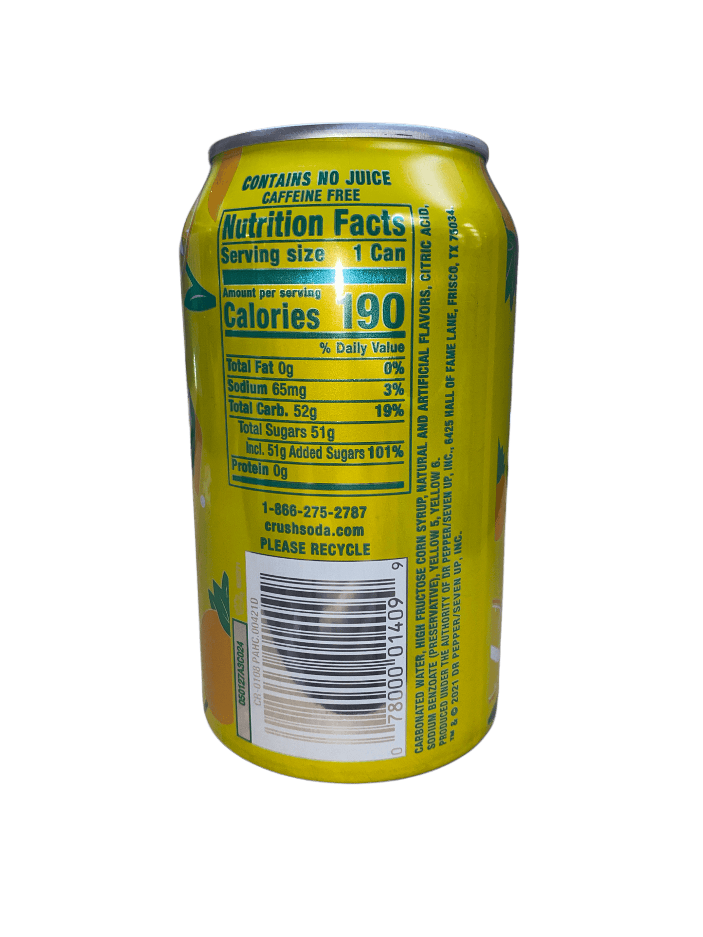 Crush Pineapple Soda Can 355ML