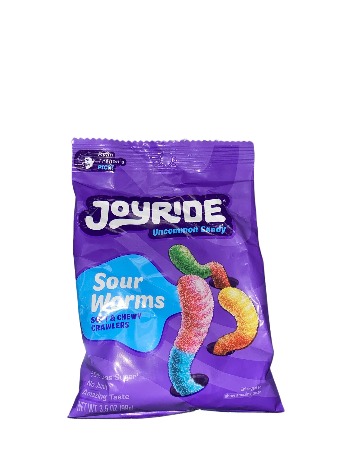 Ryan Trahan's Joyride Sour Worms Soft & Chewy Crawlers 99G - U.S Edition