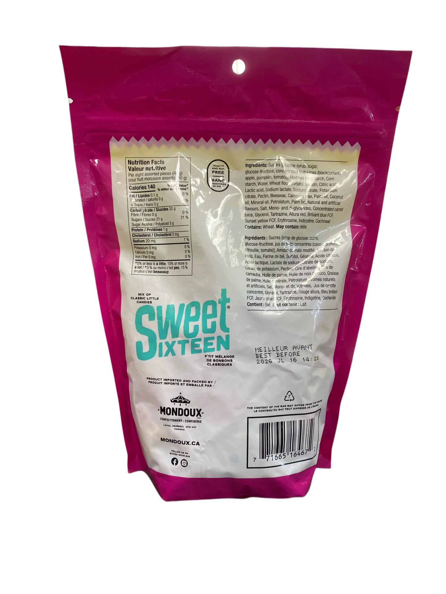 Sweet Sixteen Jujube and Gummy 400G - Canadian Edition