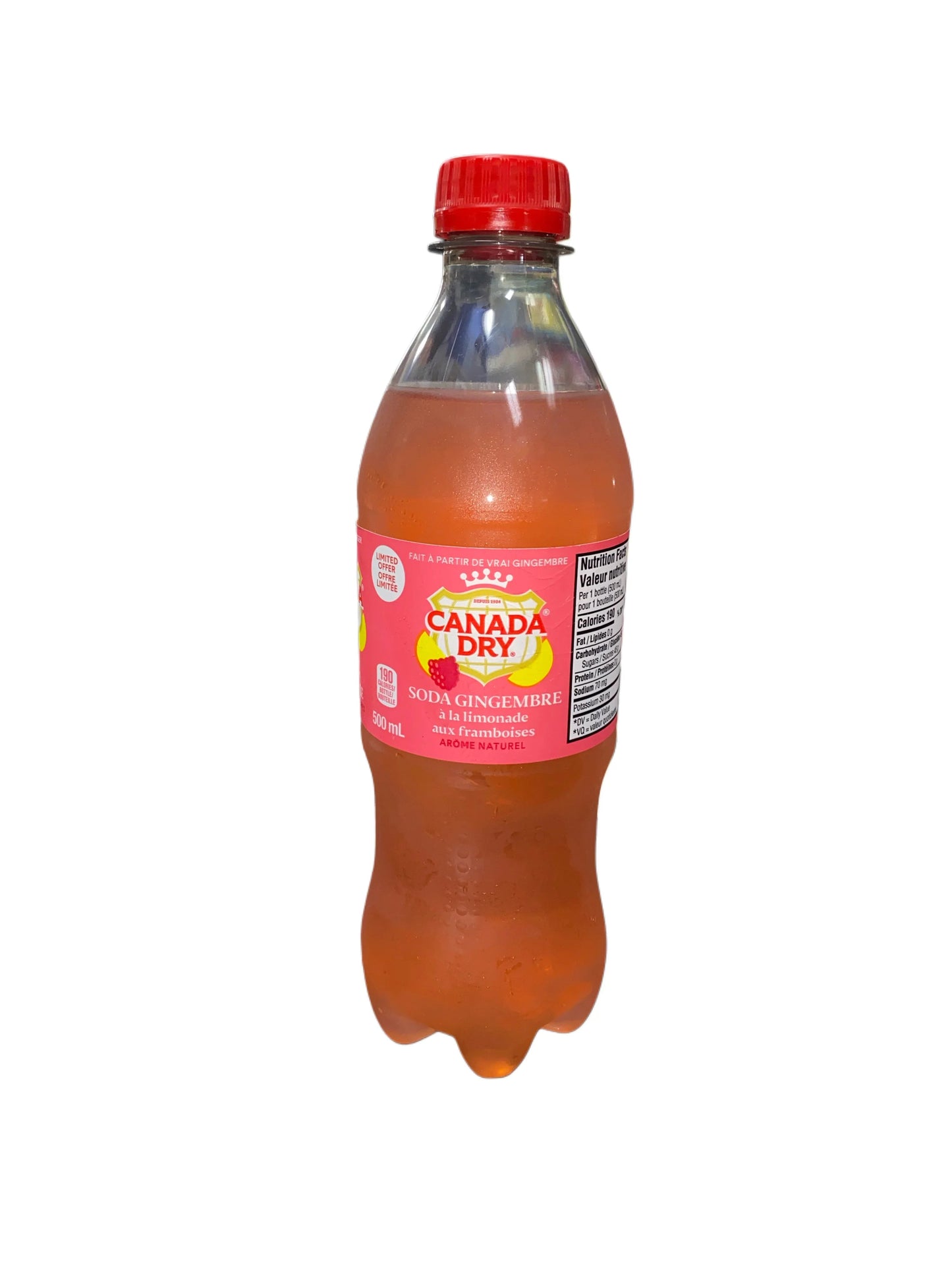 Canada Dry Raspberry Lemonade Bottle 500ML