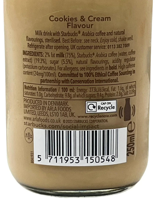 Starbucks Frappuccino Cookies & Cream 250ML U.K Edition