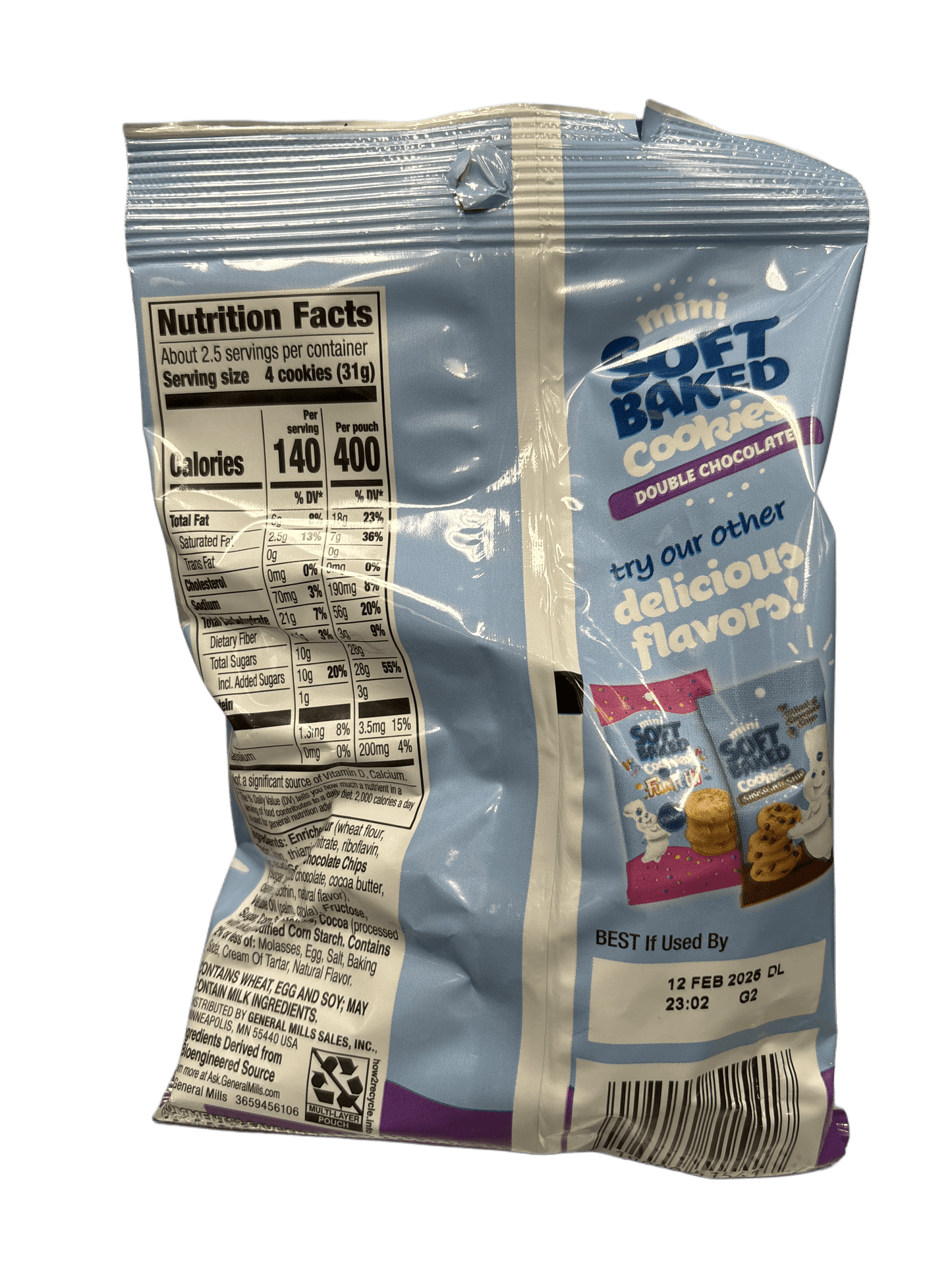 Pillsbury Mini Soft Baked Cookies Double Chocolate 3OZ