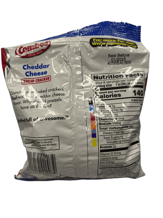 Combos Cheddar Cheese Baked Cracker 6.30OZ