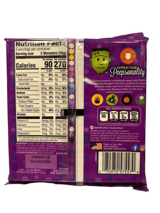Peeps Marshmallow Halloween Monsters 3OZ - U.S Edition