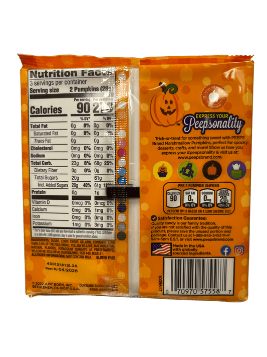 Peeps Marshmallow Halloween Pumpkins 3OZ
