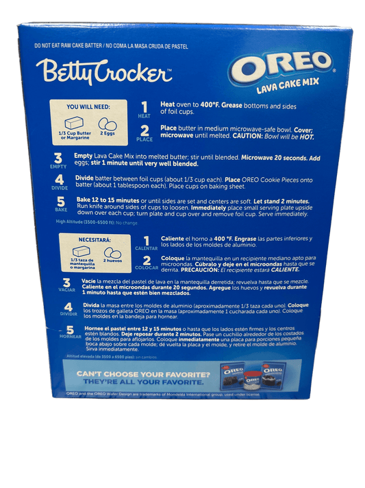 Betty Crocker Oreo Lava Cake Mix 8.3OZ