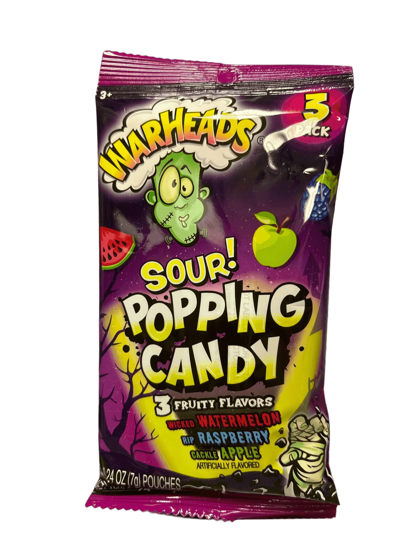 Warheads Sour Popping Candy 3 Fruity Flavors - 21G