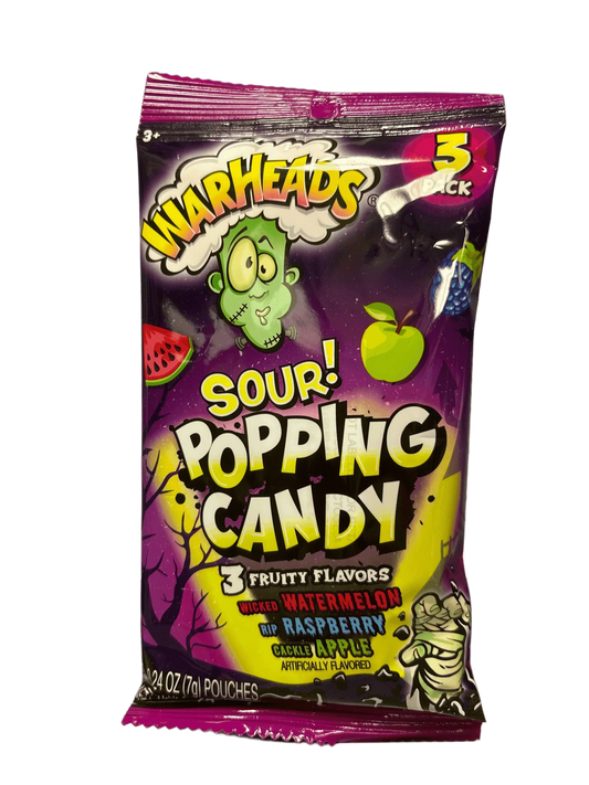 Warheads Sour Popping Candy 3 Fruity Flavors - 21G