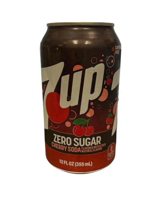 7UP Zero Sugar Cherry Soda Can - 355ML - U.S Edition