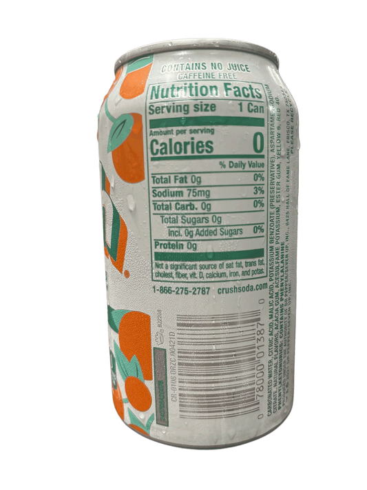 Crush Zero Sugar Orange Soda 12OZ - U.S Edition