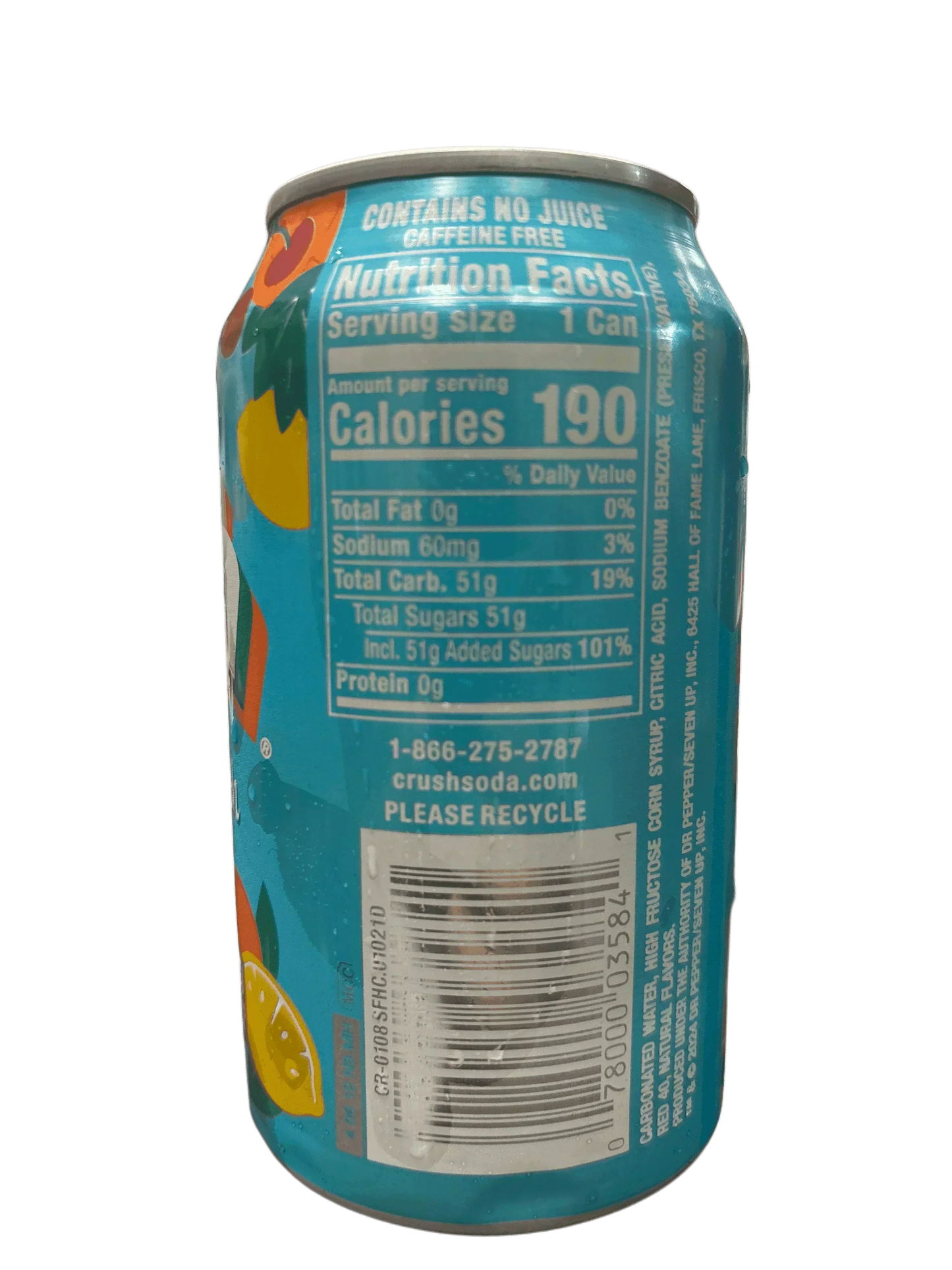 Crush Sparkling Fruit Punch Soda Can 12OZ