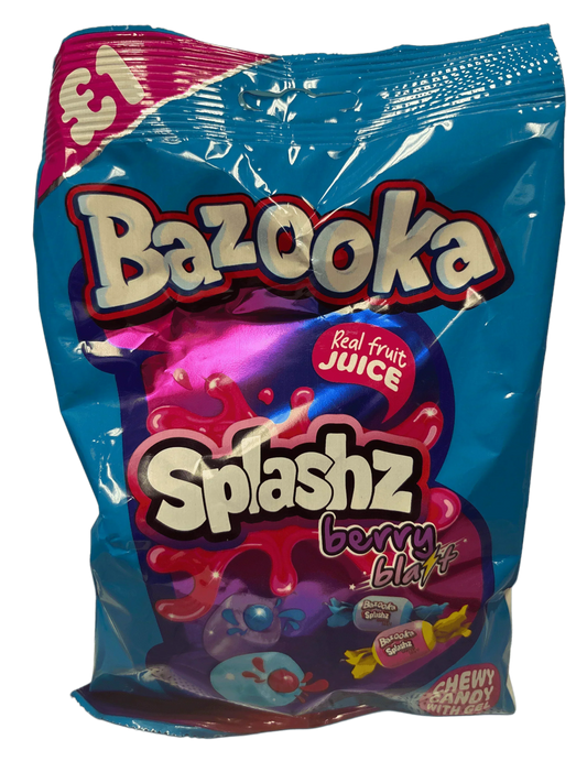 Bazooka Splashz Berry Blast 120G - U.K Edition