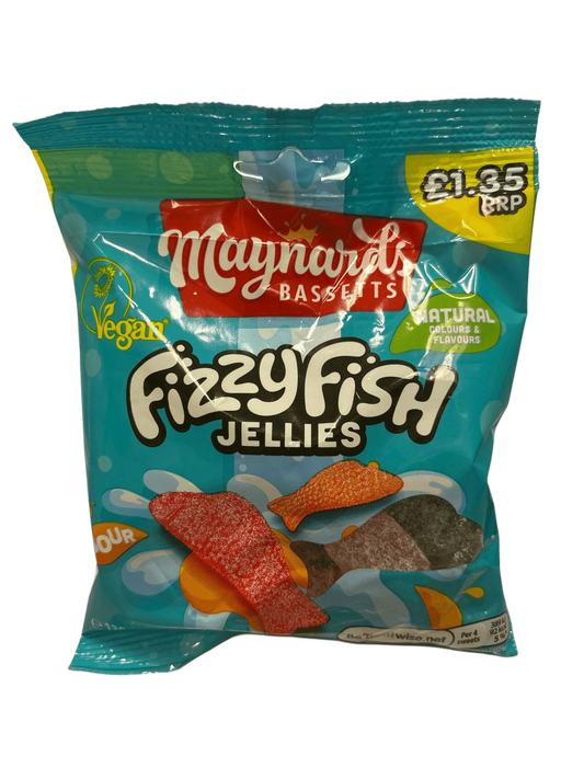 Maynards Bassetts Sour Fish 130G - U.K Edition