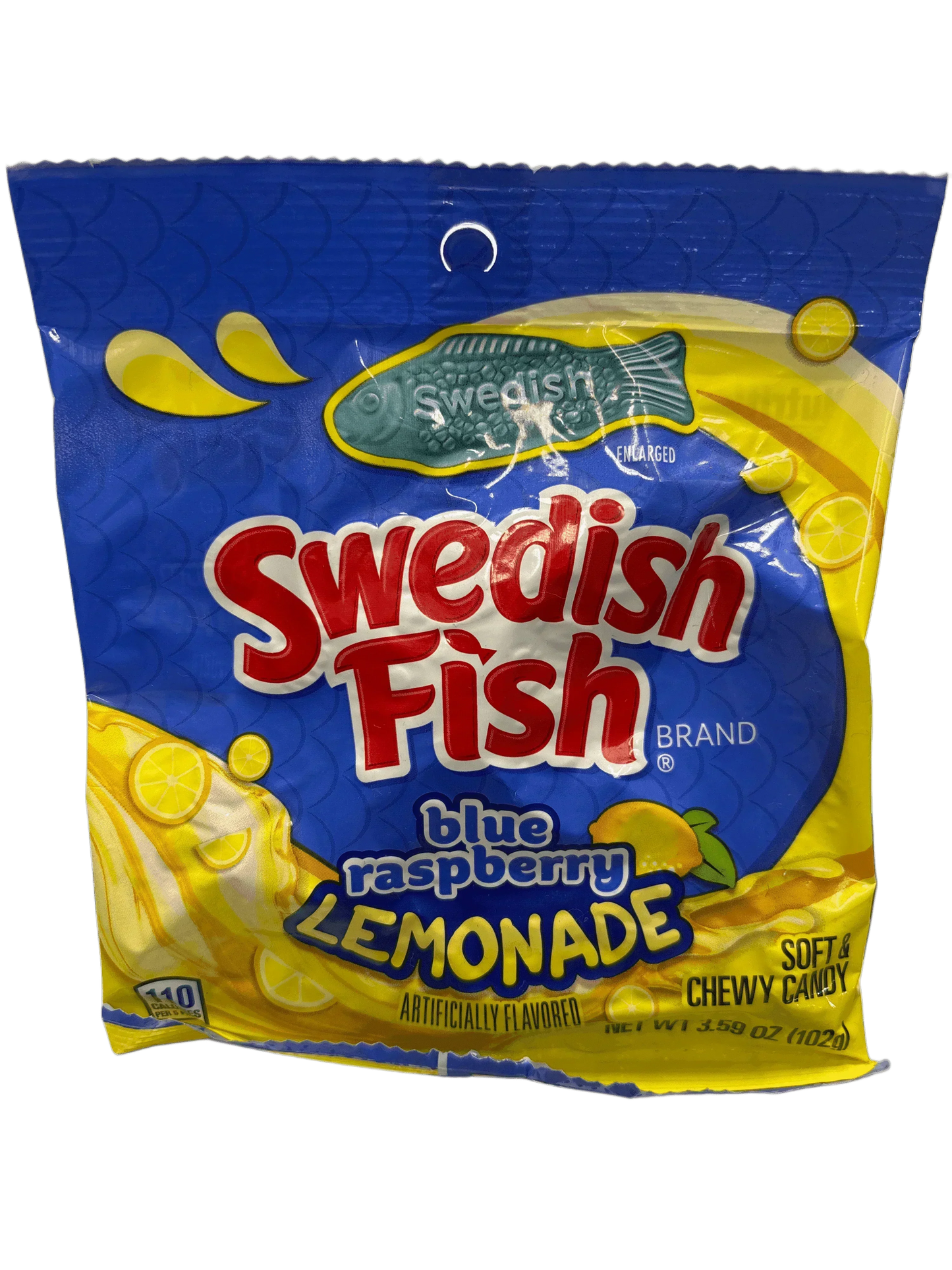 Swedish Fish Blue Raspberry Lemonade Candy Bag 102G